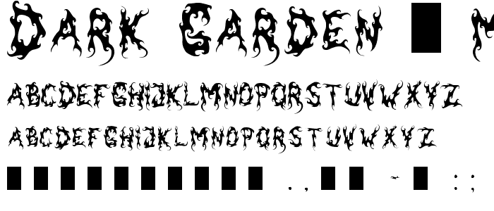 Dark Garden (©Michal Kosmulski) font
